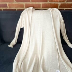 Nordstrom Cream Open-Front Cardigan